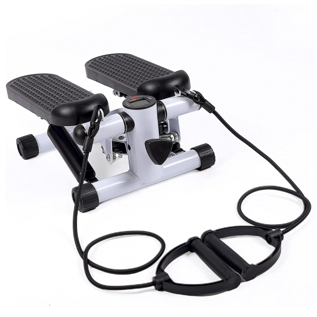 Stepper FitTronic S100, afișaj electronic, corzi pentru antrenarea brațelor