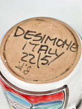 Vintage Desimone Italy Handpainted Lidded Canister