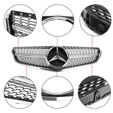 Front Grille With Logo For 2009-2013 Mercedes W207 C207 E-Class Coupe Convertible AMG Generic