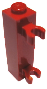 Steen 1 x 1 x 3 met 2 clips (verticale greep) - stevige nop