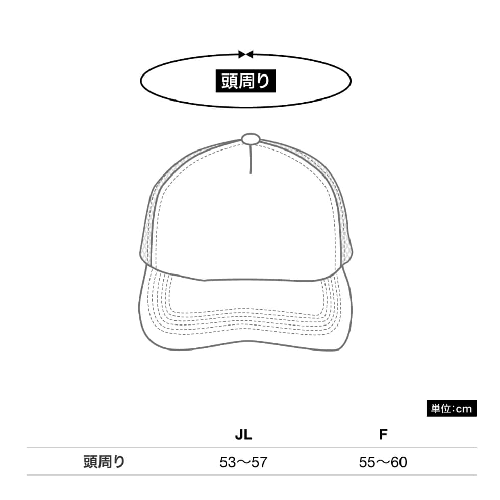 00700-EVM キャップ サイズスペック表