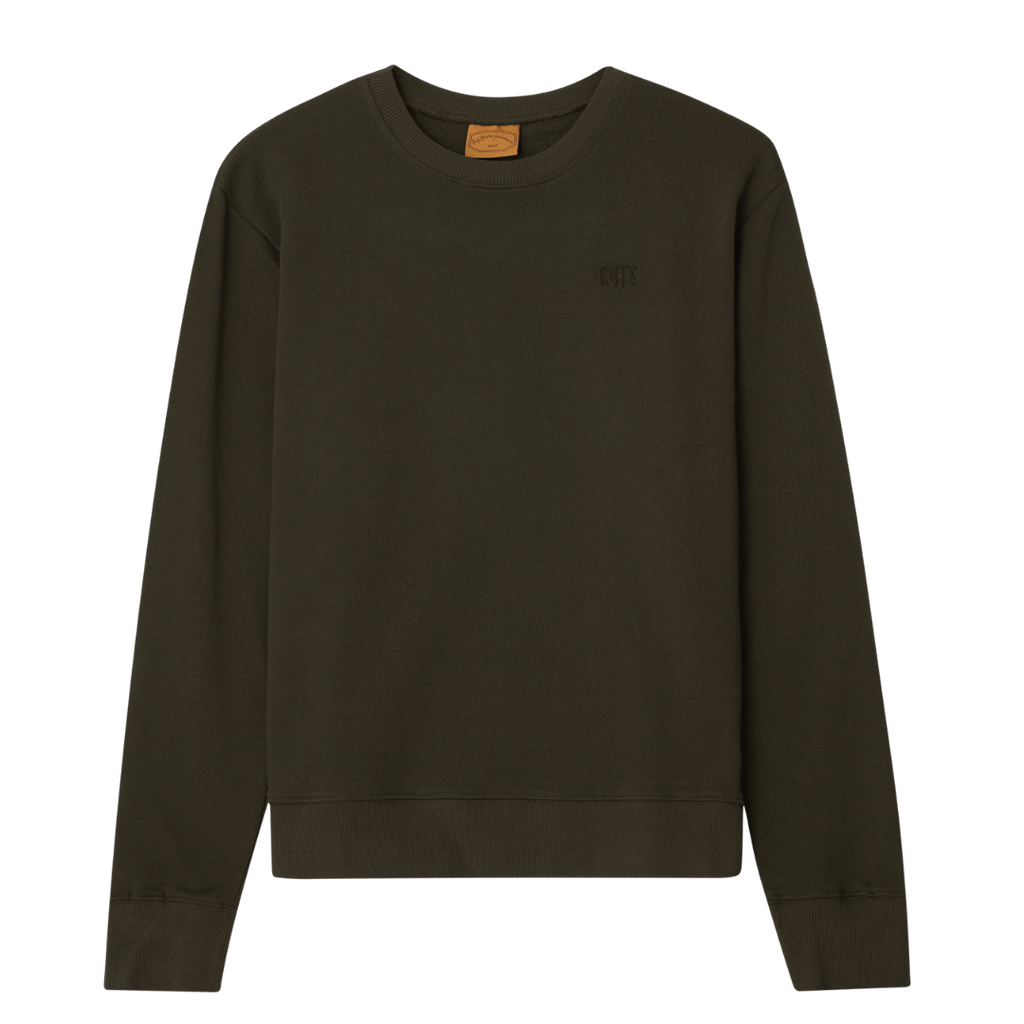 Rocky Mountain Featherbed | Olive Organic Cotton Sweatshirt Crew – Rmfb