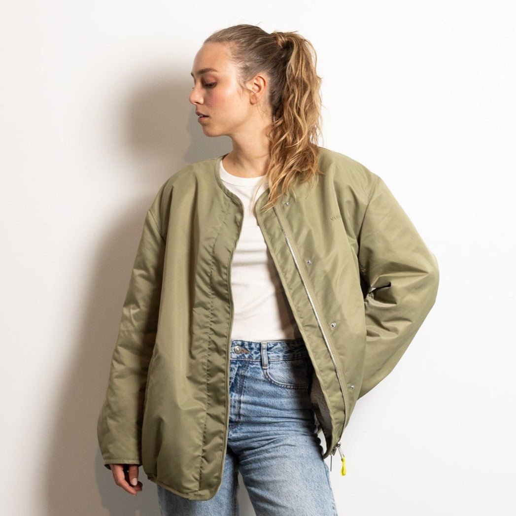 Reversible Bomber Jacket - pale olive/sand - VIVI MARI product image