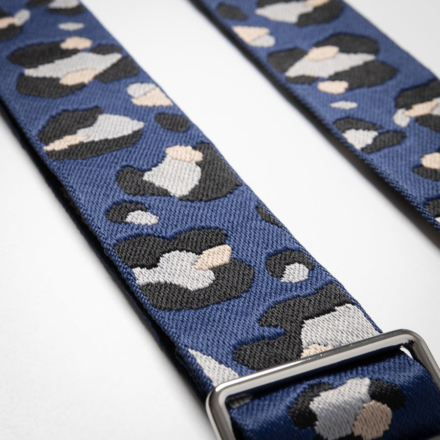 strap abstract leopard blue/black - tan - VIVI MARI
