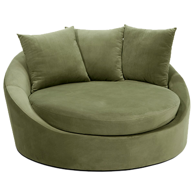 Avenue Six Roundabout Spring Green Low Circle Lounger Outdoor