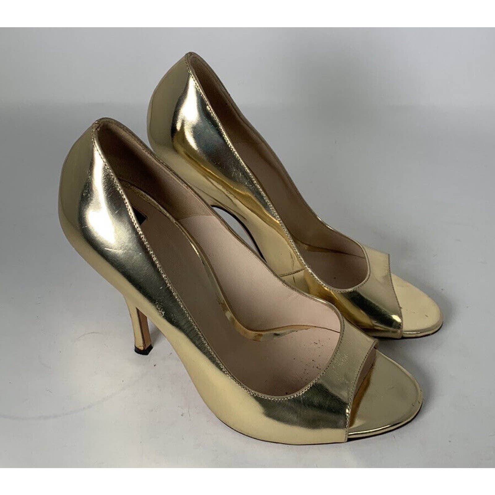 Dolce & Gabbana Gold Open Toe Shoes Sz.6(36)