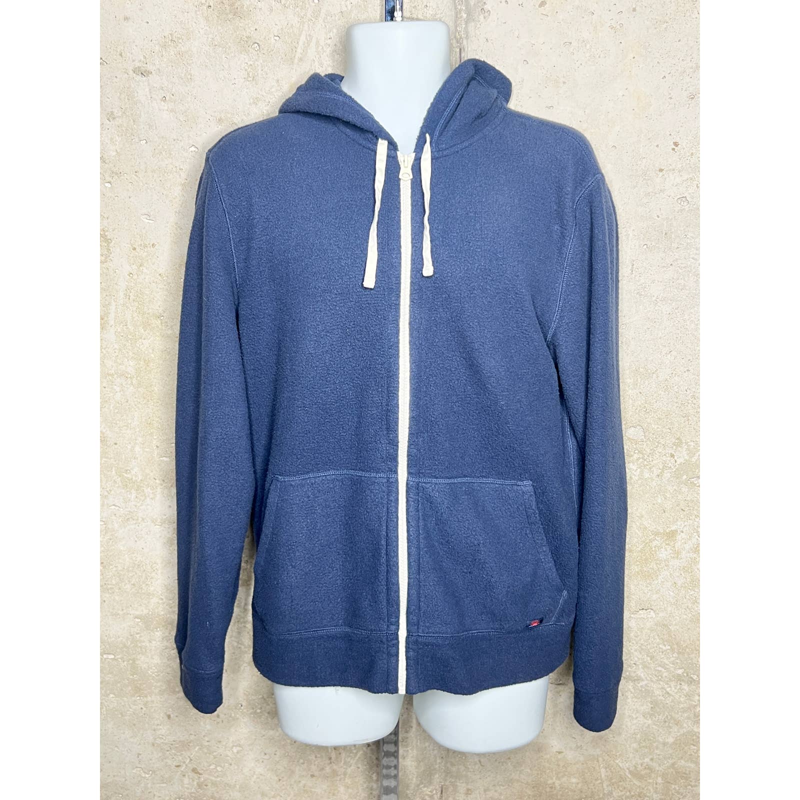 Faherty Blue Full-Zip Hooded Jacket Sz. Medium