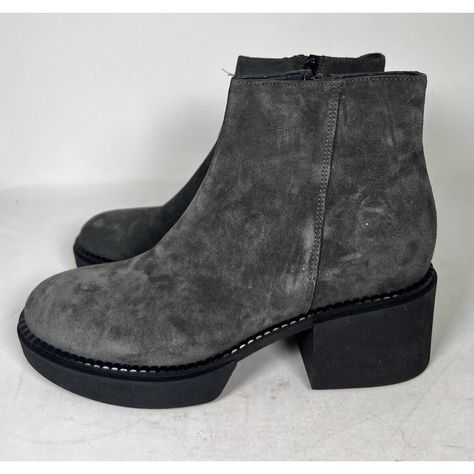Sesto Meucci Grey Suede Ankle Booties Sz.10(40) NEW