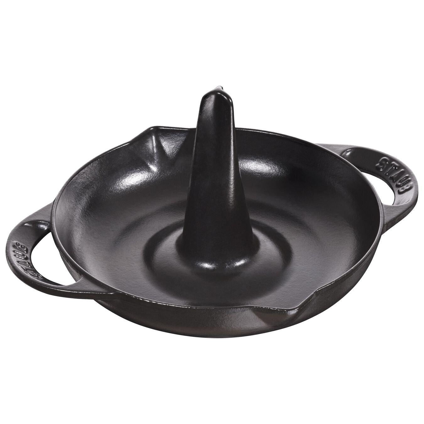 Vertical Chicken Roaster 9 inch Black