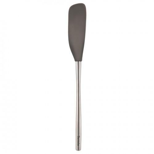 Narrow Jar Spatula Stainless Steel Handle Charcoal 10.75 inch x 1.25 inch