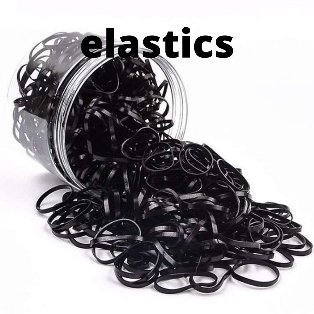 Mae Elastics Polybands Black & Clear, 100 - Hair Accessories
