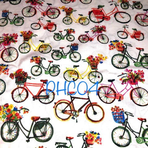 bicycles and baskets on white