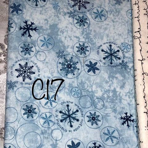 blue snowflakes on blue background