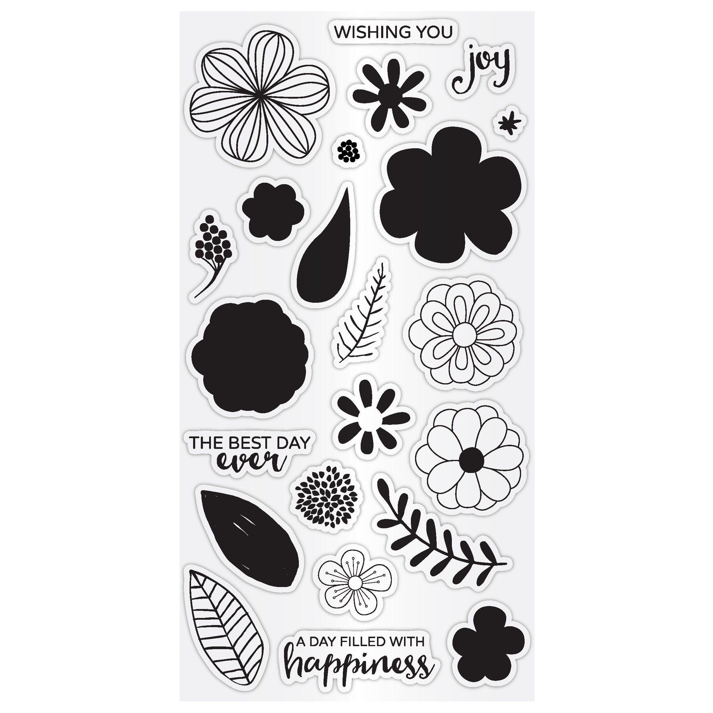 Hampton Art Clear Layering Stamp Set - Flower Joy | Craft Obsessions