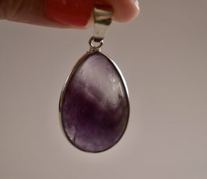 Amethyst Pendant with a 926 Sterling Silver Chain