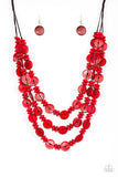 Barbados Bopper Red Necklace - Daria's Blings N Things