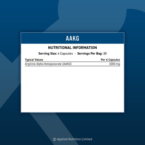 Applied Nutrition AAKG Nutritional Information
