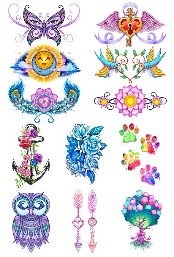 Supperb Large Temporary Tattoos  Gorgeous Colorful Dragon  birds   supperbtattoo