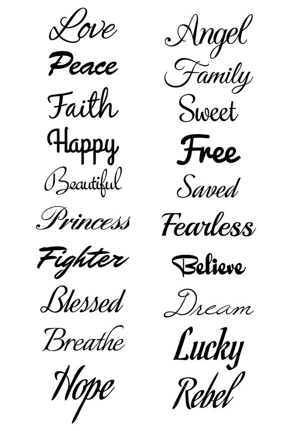 faith tattoo lettering