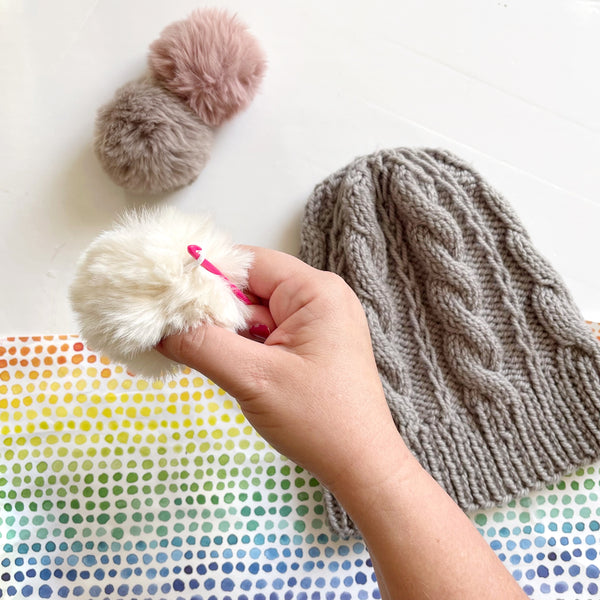 How to Make a Faux Fur Pom-Pom for Knit & Crochet Hats