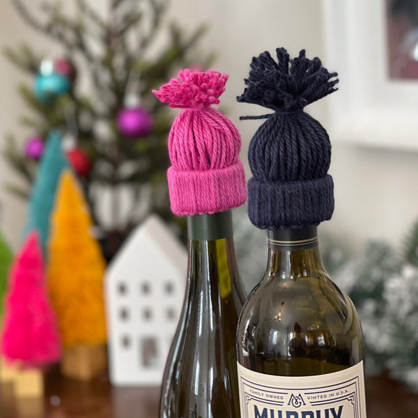 Christmas Gift Wine Bottle Cozy Knitting Pattern : Jolly : Brome Fields