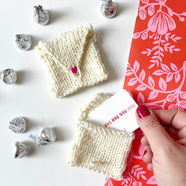 Love Notes Envelope knitting pattern by billy and baa