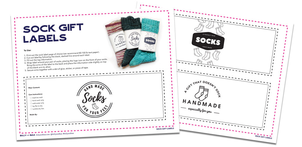 Sock Gift Label Download