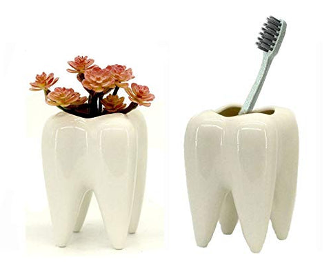 tooth shaped flower pot