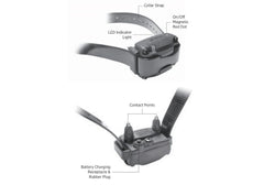 Dogtra Receiver Collar with Parts Labeled