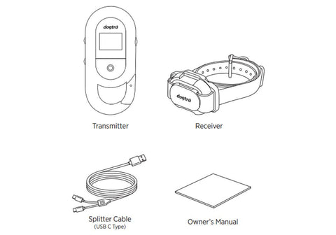 Dogtra CUE Remote Training Collar Package Inclusions