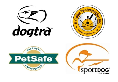 Dogtra, E-Collar Technologies, PetSafe, and SportDOG Brand Logos