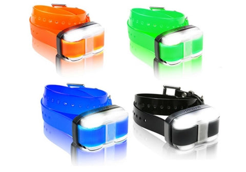 Dogtra EDGE Receiver Collars in Orange, Green, Blue, and Black