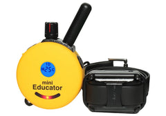 ET-300 Mini Educator Yellow Skin Remote and Collar on White Background