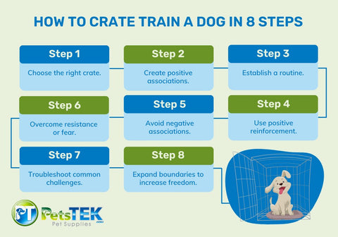 How to Crate Train a Dog 8-Step Chart