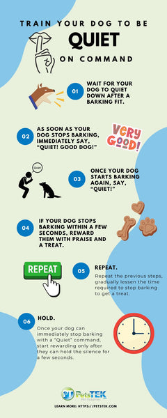 How to Train Your Dog t be Quiet on Command Infographic