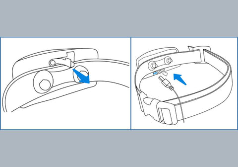 Illustration on Charging the Smart Dog Trainer Receiver Collar