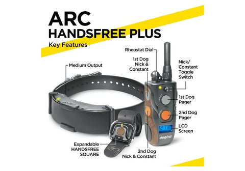 Key Features Labeled Dogtra ARC Handsfree Plus
