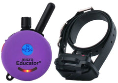 ME-300 Mini Educator Purple Skin Remote and Collar on White Background