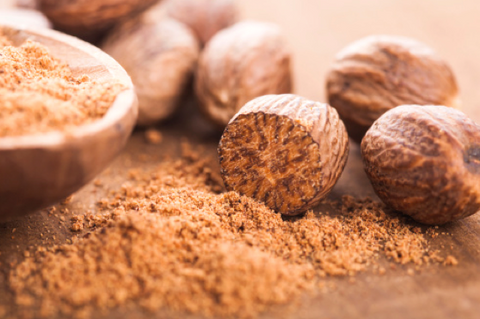 Nutmeg Seeds and Ground Nutmeg