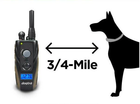 Illustrated Range Coverage Between Remote Training Collar and Dog