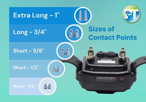 Sizes of E-Collar Contact Points Chart