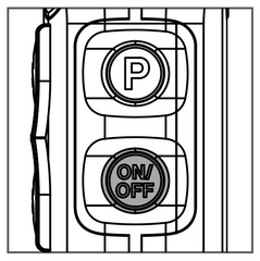 Remote Transmitter P and On/Off Buttons Illustration
