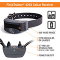 SportDOG SD-425X FieldTrainer Remote Training Collar Receiver Features