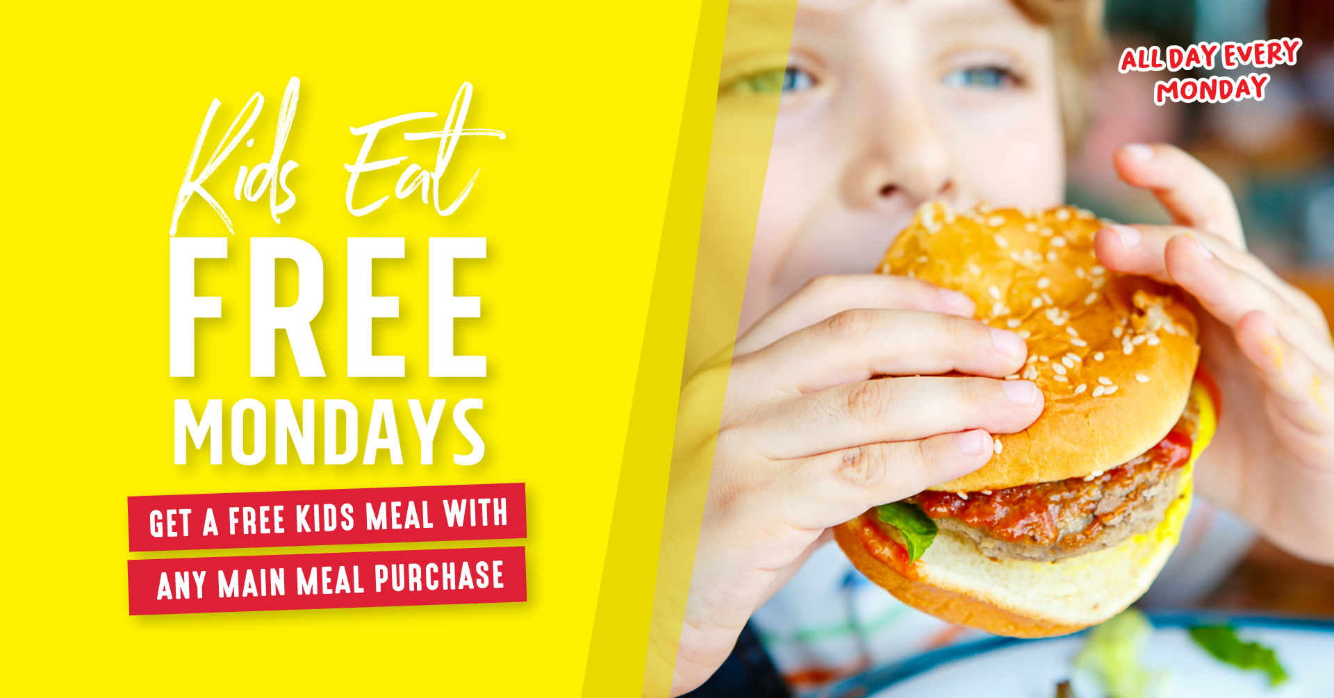 Monday Kids Eat Free All Day