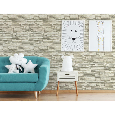 Natural Stacked Stone Peel And Stick Wallpaper - EonShoppee