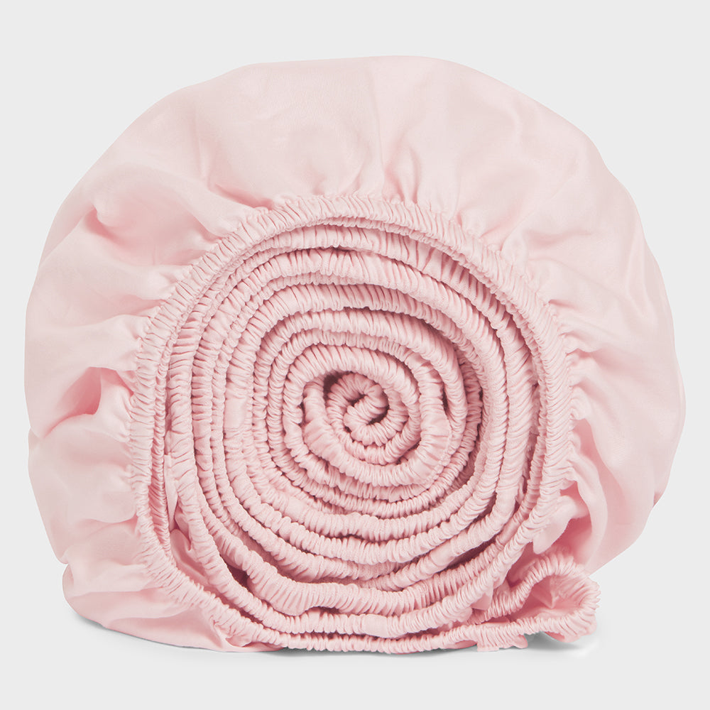 Luxus Spannbettlaken - Rosa 135 x 190