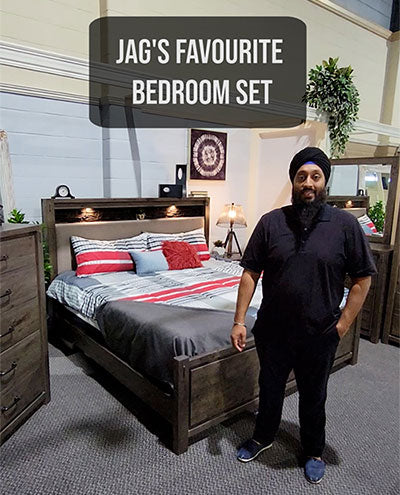 Video of Jag showing his favourite bedroom set, the DeFehr Stockton