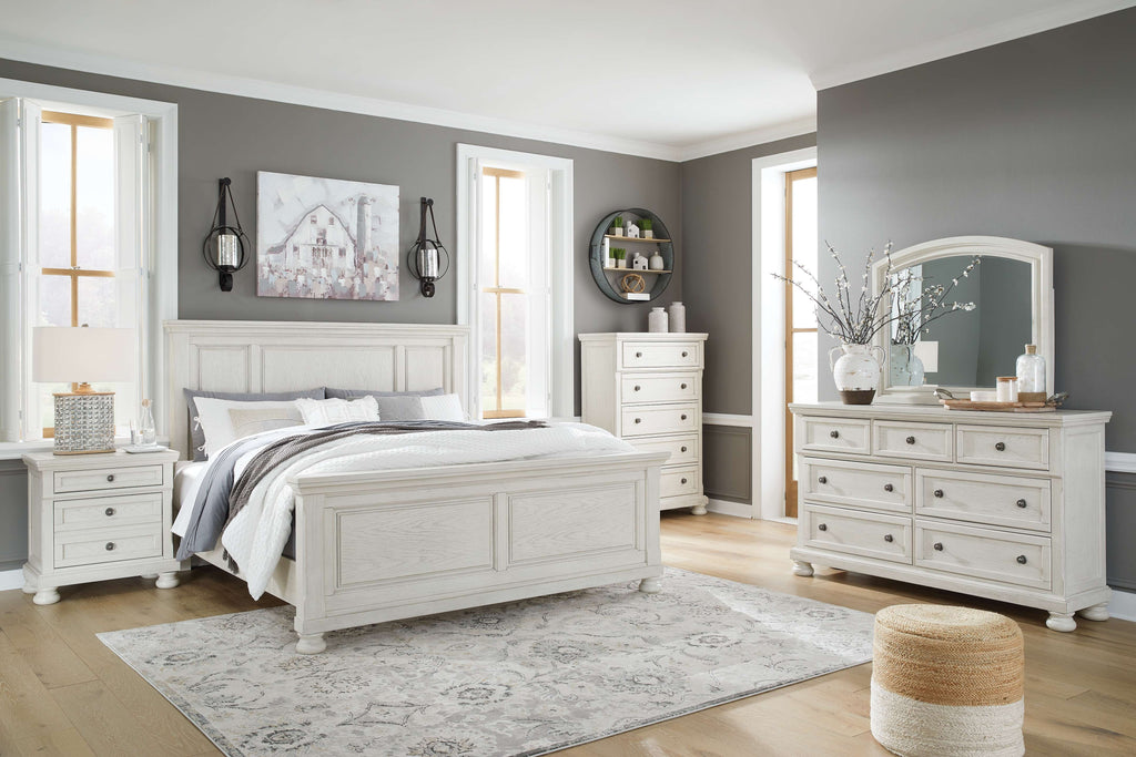 Roundhill Furniture Laveno 012 White Wood Bedroom Furniture Set, Includes  Queen Bed, Dresser, Mirror, Night Stands, And Chest Overstock 12064510 |  chegos.pl