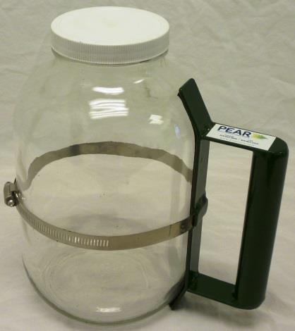 EPOXY COATED FUEL SAMPLING WHITE TEST BUCKET (2-1/4 GAL, W/ GROUNDING CABLE)