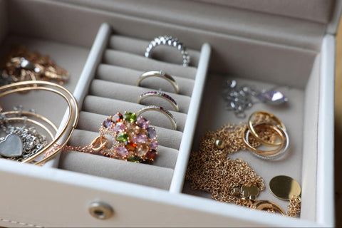 Fashion jewelries in jewelry box